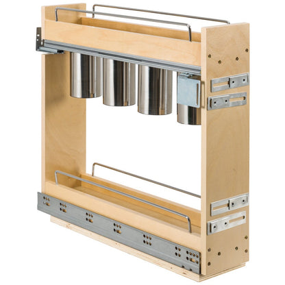 "No Wiggle" Utensil Bin Soft-close Base Cabinet Pullout