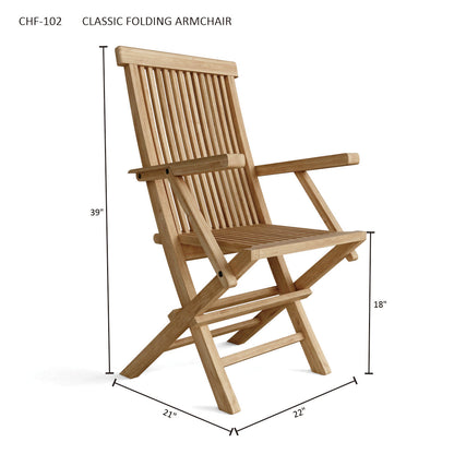 Classic Folding Armchair (2-Pc)