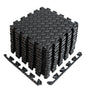 A2ZCARE Puzzle Exercise Mat with EVA Foam Interlocking Tiles - Interlocking Floor Mats for Gym Equipment - Ideal for Home Gym Aerobic Yoga and Pilates (Black (12pcs with border tiles))