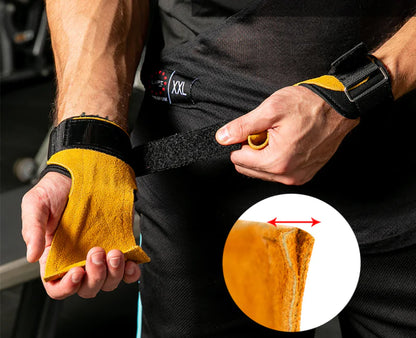 Leather Pull-Up Assist Straps for Gym Use