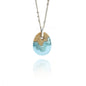 Oceanfront Necklace – Aqua & Ultramarine Resin Oval Pendant
