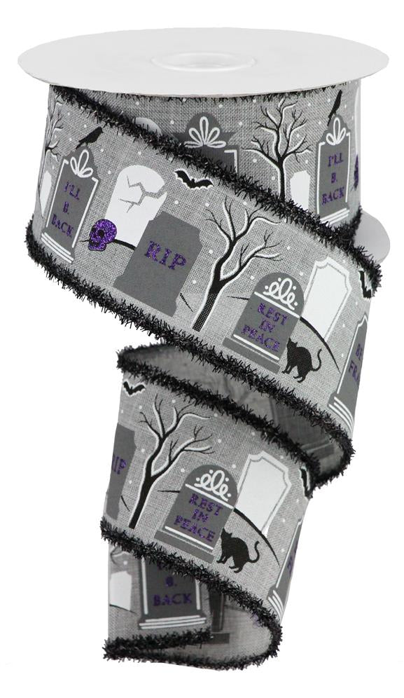 2.5"X10YD GRAVEYARD/ROYAL/TINSEL LT GREY/PURPLE/BLACK