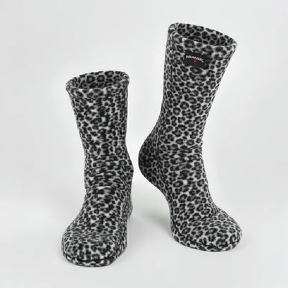 Polar Feet Fleece Socks - Snow Leopard