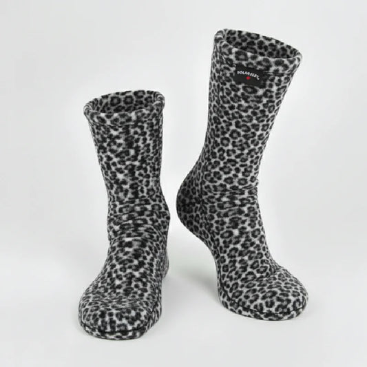 Polar Feet Fleece Socks - Snow Leopard