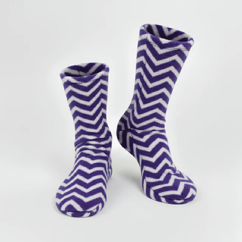 Polar Feet Fleece Socks - Zigzag