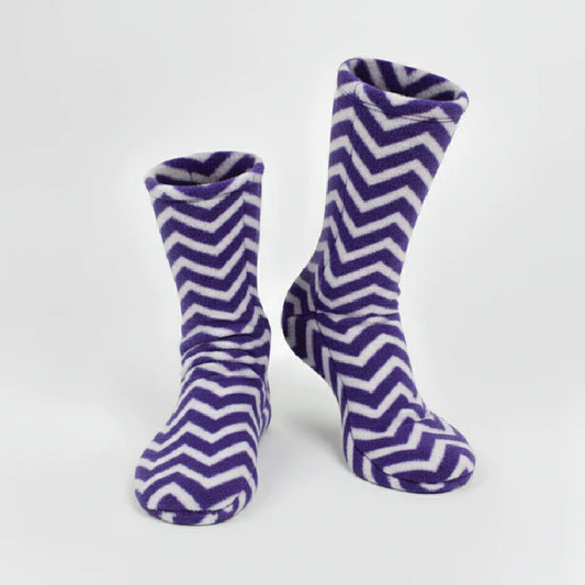 Polar Feet Fleece Socks - Zigzag