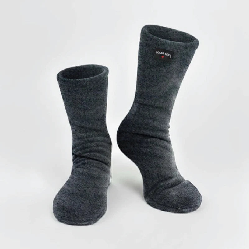 Polar Feet Fleece Socks - Soft Grey