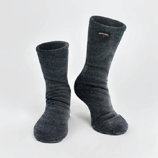 Polar Feet Fleece Socks - Soft Grey