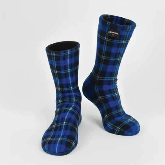 Polar Feet Adult Socks - Blue Argyle