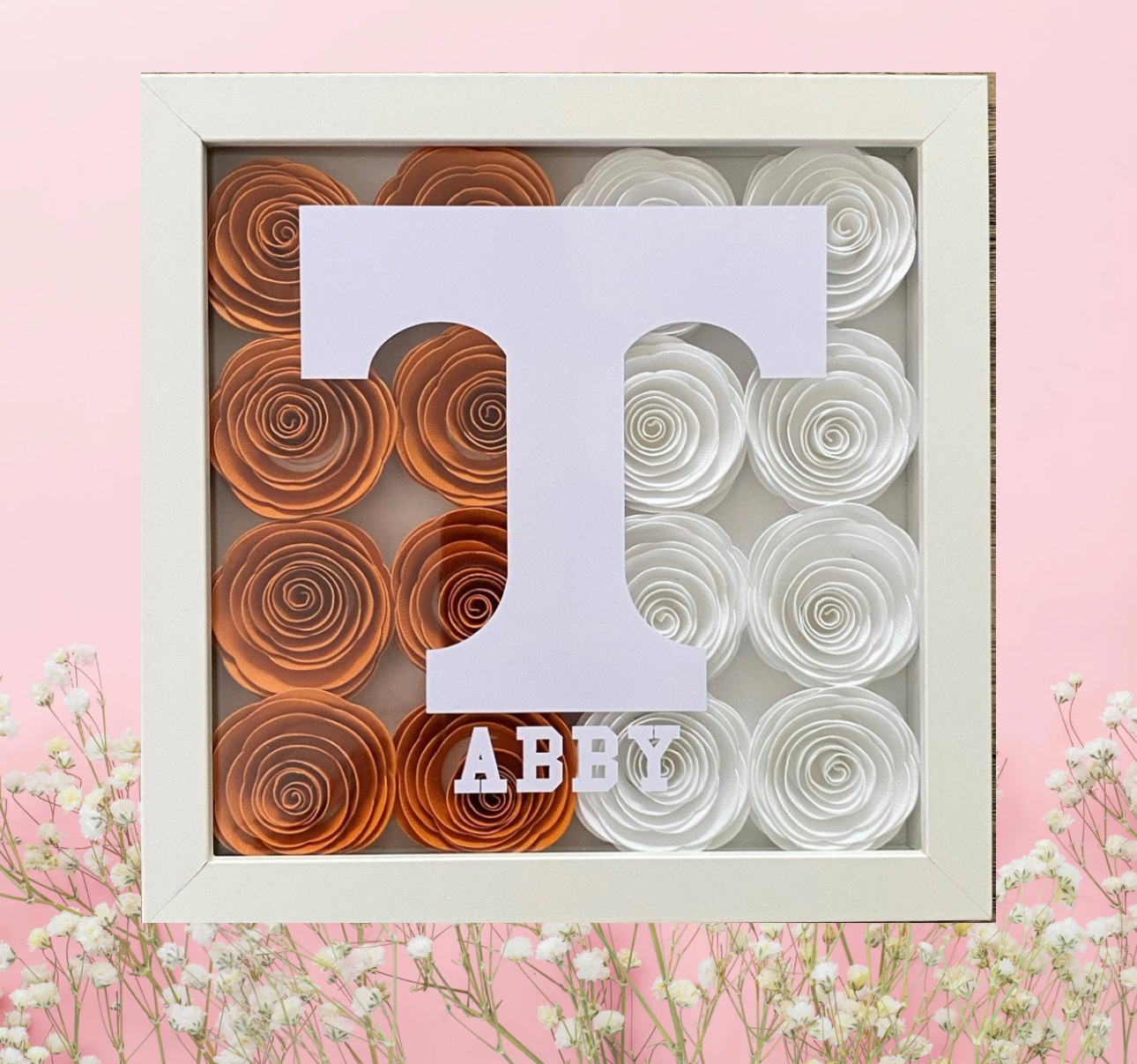 Custom College Flower Shadowbox