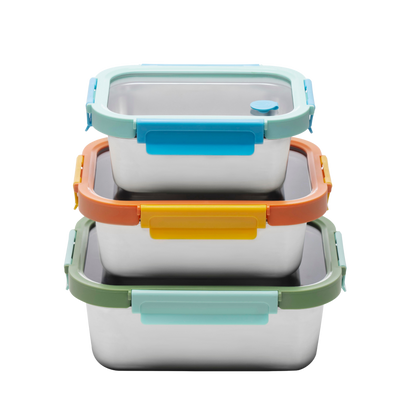 Multicolor Microwave Safe Stainless Steel Set