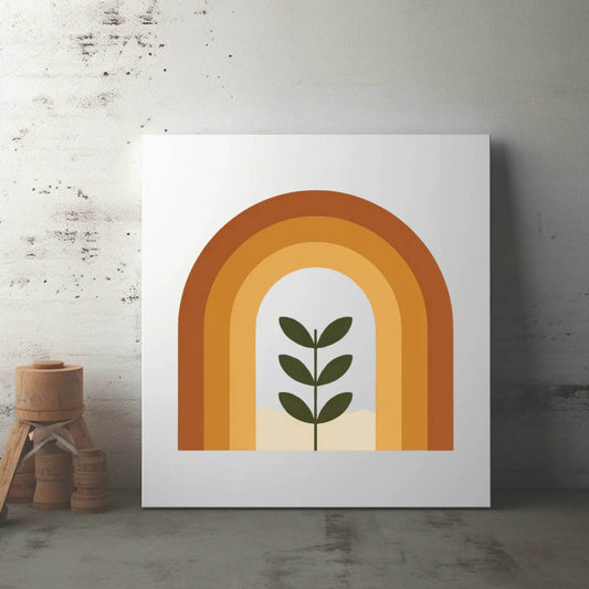 Rainbow Boho Poster Canvas Wall Art – Modern Home Decor