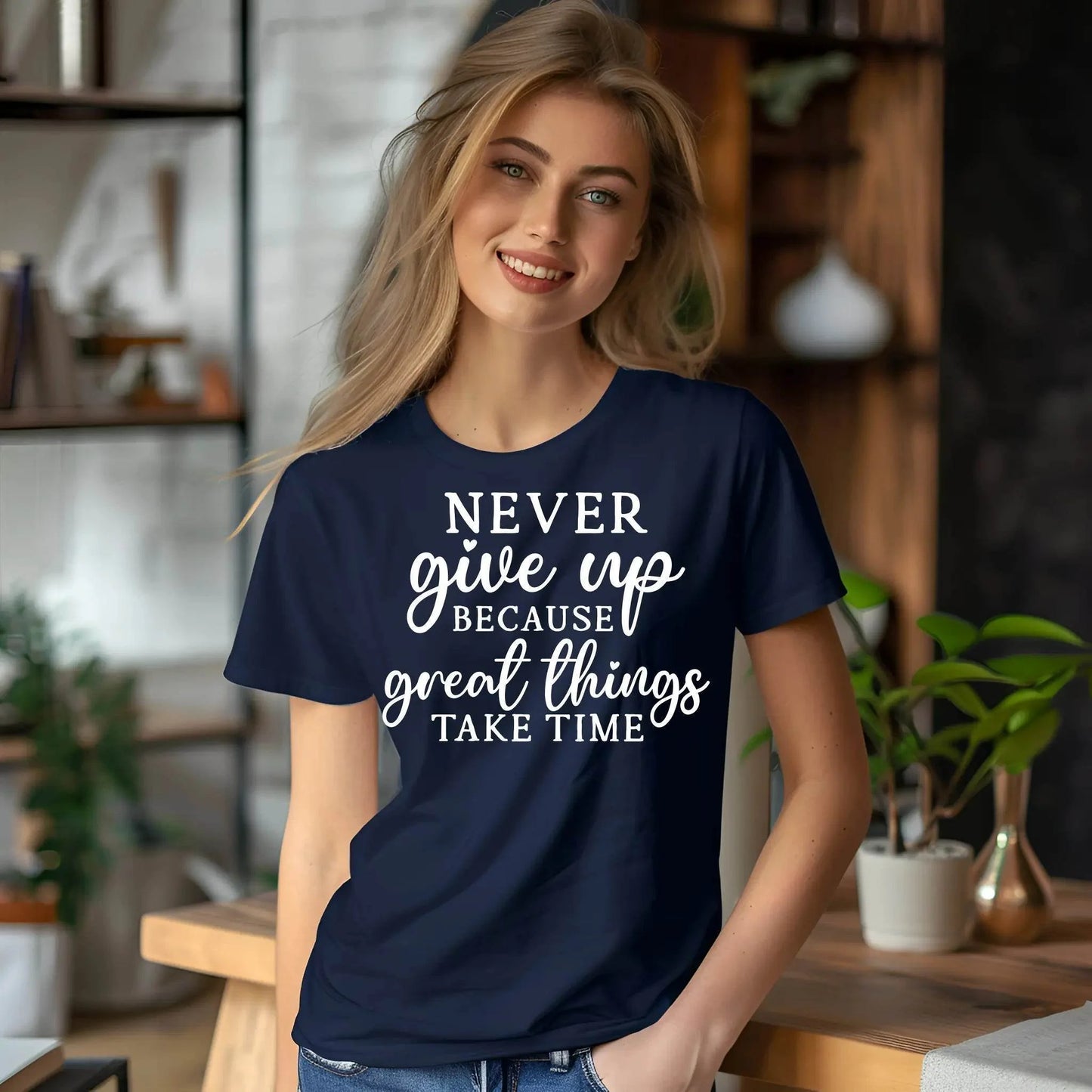 Never Give Up Because Great Things Take Time T-Shirt