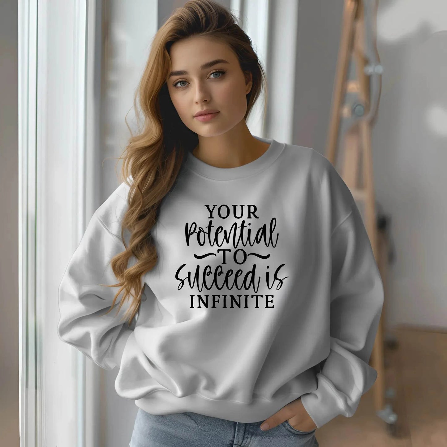 Your Potential to Succeed Is Infinite Sweatshirt – Inspiring & Comfortable