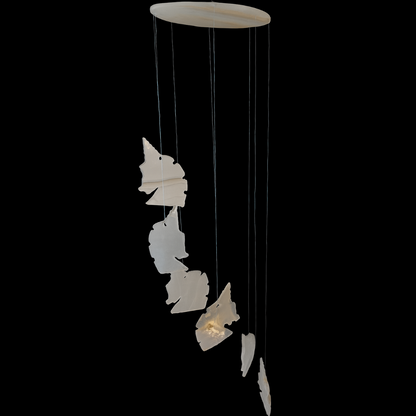 Hand-Carved Unicorn Onyx Wind Chime – 17” Hanging Mobile