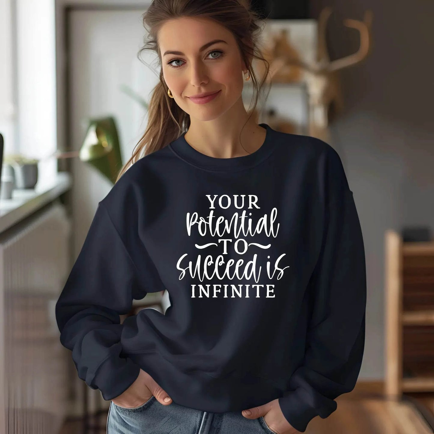 Your Potential to Succeed Is Infinite Sweatshirt – Inspiring & Comfortable