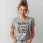 Believe in Your Self a Little More Women’s Tee – Motivational Graphic T-Shirt