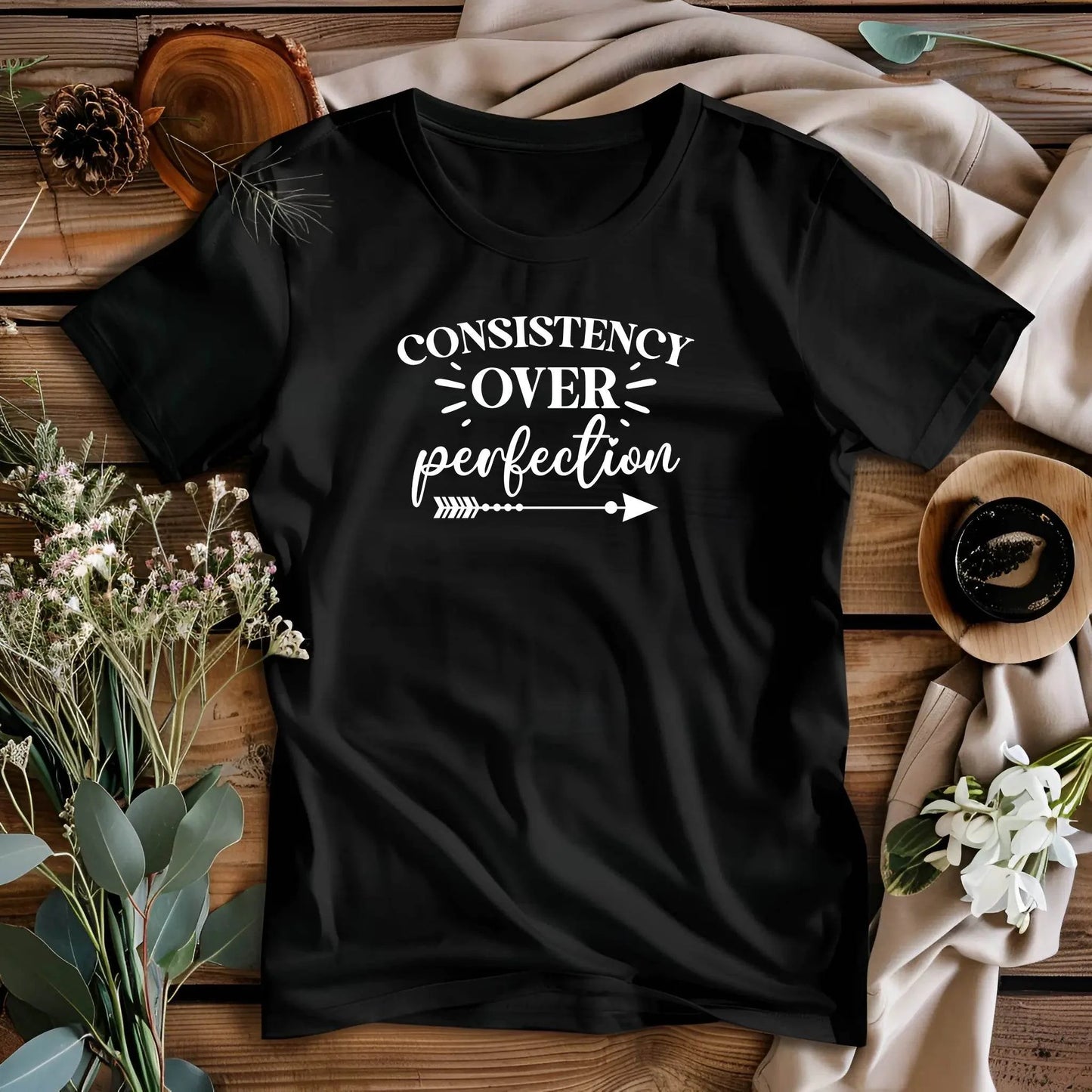 Consistency Over Perfection Motivational T-Shirt