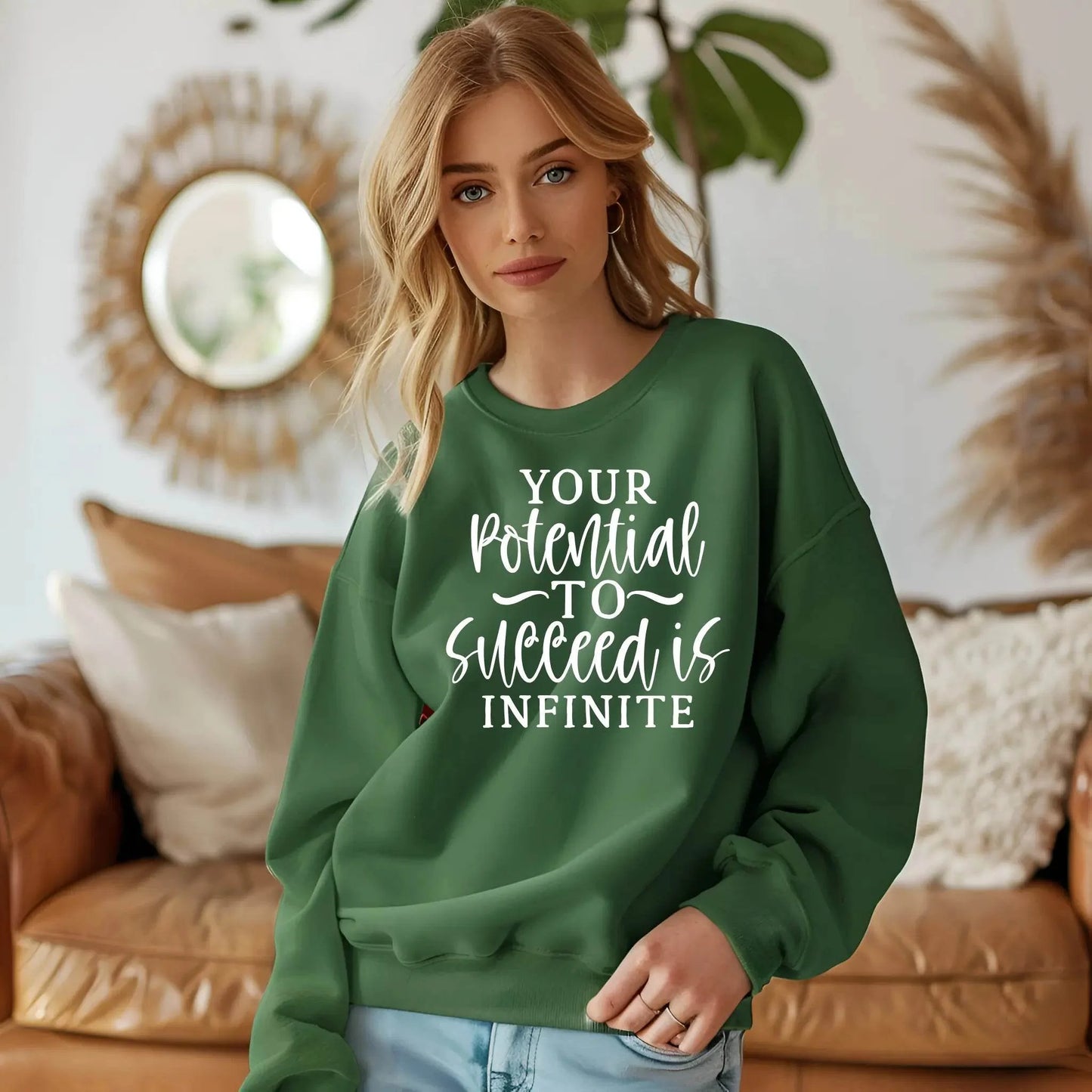 Your Potential to Succeed Is Infinite Sweatshirt – Inspiring & Comfortable