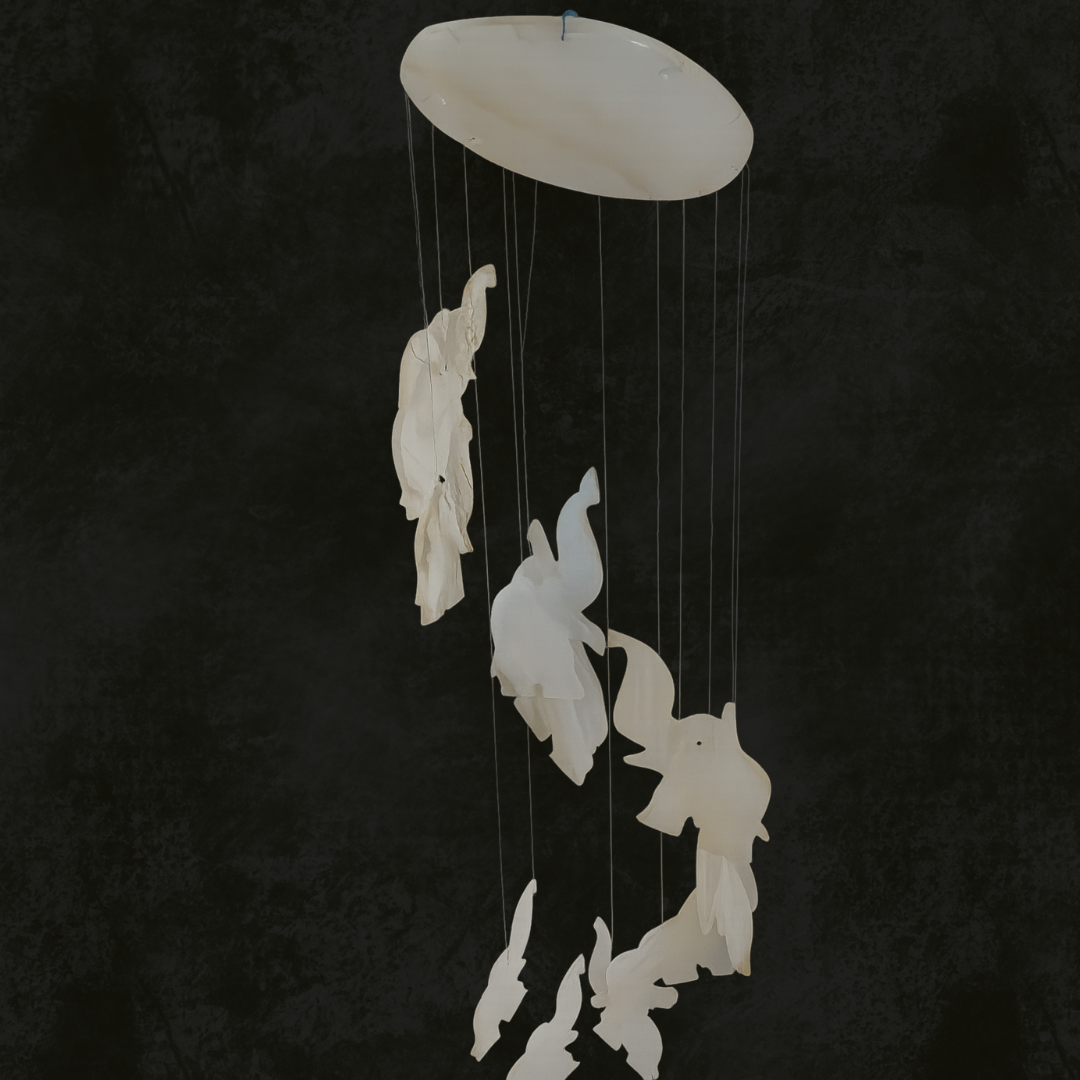Onyx Elephant Windchime
