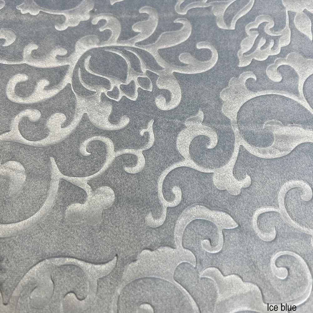 Ice Blue Vails Brocade Velvet - Custom Tablecloths