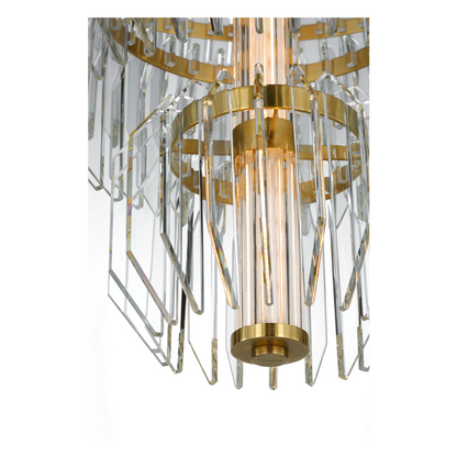 Waterford Killarney 32" Layered Chandelier – Polished Nickel & Clear Crystal