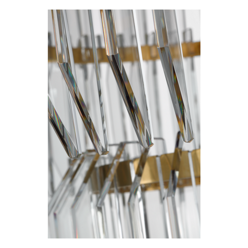 Waterford Killarney 32" Layered Chandelier – Polished Nickel & Clear Crystal