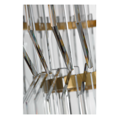 Waterford Killarney 32" Layered Chandelier – Polished Nickel & Clear Crystal