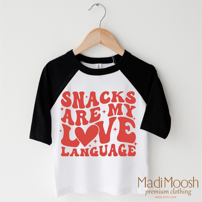 Snacks Are My Love Language Valentine's Day Shirt -  Valentine's Tee