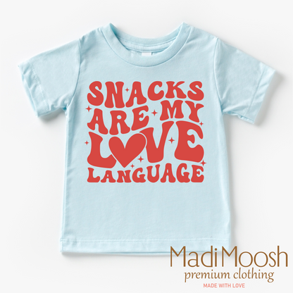 Snacks Are My Love Language Valentine's Day Shirt -  Valentine's Tee