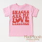Snacks Are My Love Language Valentine's Day Shirt -  Valentine's Tee