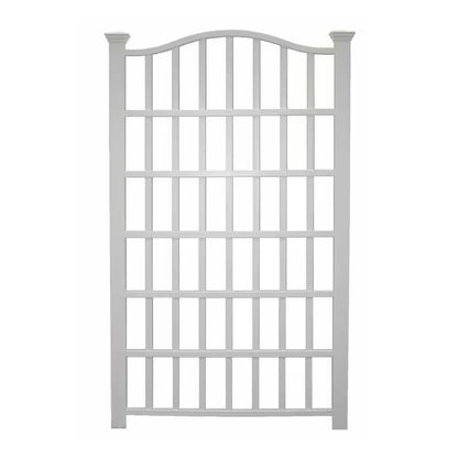 Large 8-Ft x 4.5-Ft Outdoor White Vinyl Garden Trellis Privacy Screen