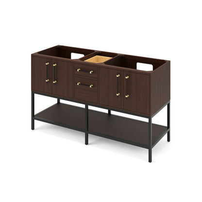 60" Pascal Vanities, double bowl