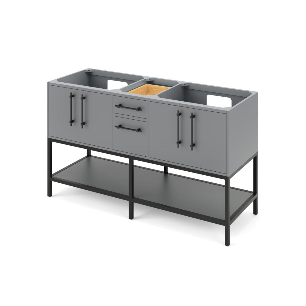 60" Pascal Vanities, double bowl