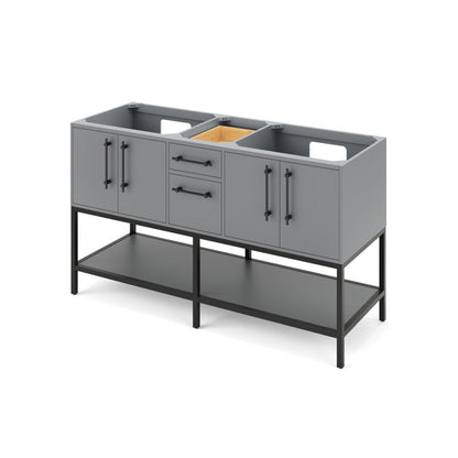 60" Pascal Vanities, double bowl