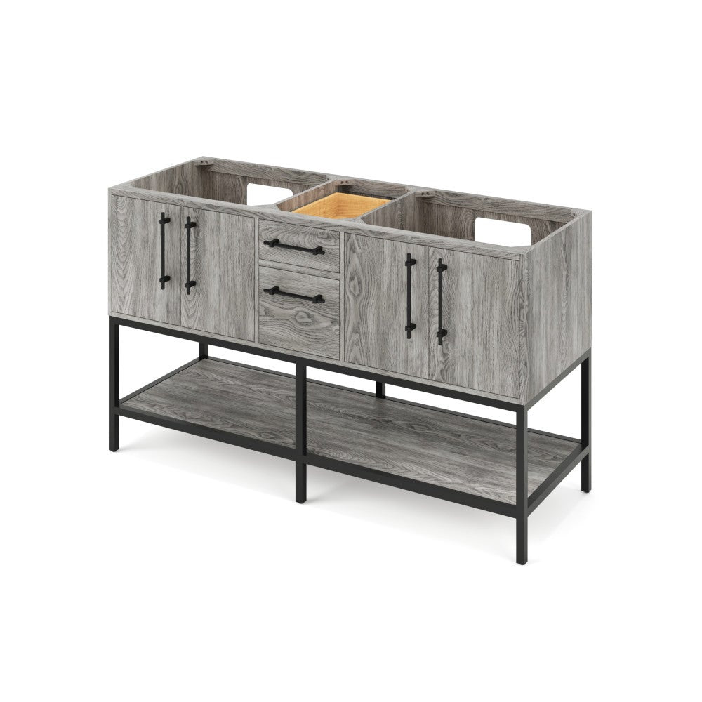 60" Pascal Vanities, double bowl