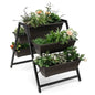 3 Tier Patio Raised Garden Bed Planter Boxes Herbs Flowers Vegetables | Kitchen + Metal