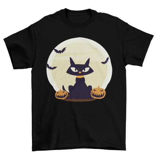 Black Cat Halloween T-shirt | Binge T-shirt Shop