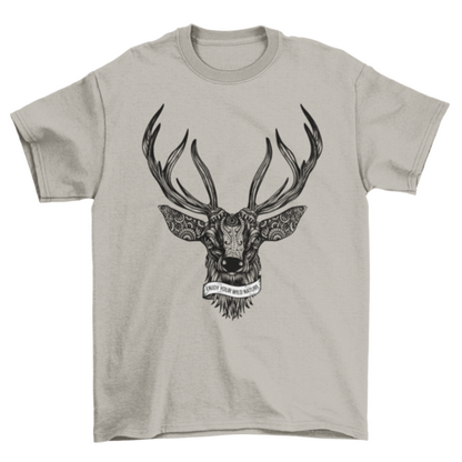 Deer Illustration T-shirt Design | Binge T-shirt Shop