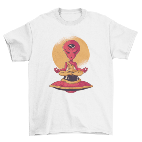 Alien Meditation T-shirt | Binge T-shirt Shop
