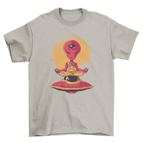 Alien Meditation T-shirt | Binge T-shirt Shop