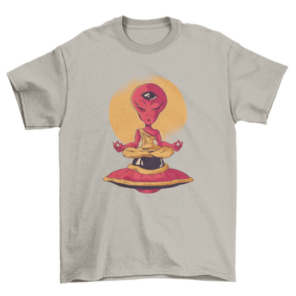 Alien Meditation T-shirt | Binge T-shirt Shop