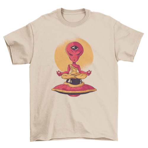 Alien Meditation T-shirt | Binge T-shirt Shop