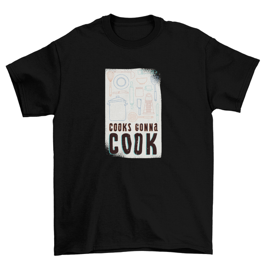 Food & Drinks Cooking Cool Kitchen Tools Big Bold Quote "Cooks Gonna | Apparel | Under $100 | Kitchen + Metal