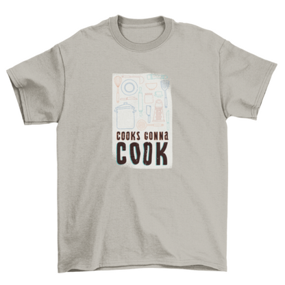 Food & Drinks Cooking Cool Kitchen Tools Big Bold Quote "Cooks Gonna | Apparel | Under $100 | Kitchen + Metal