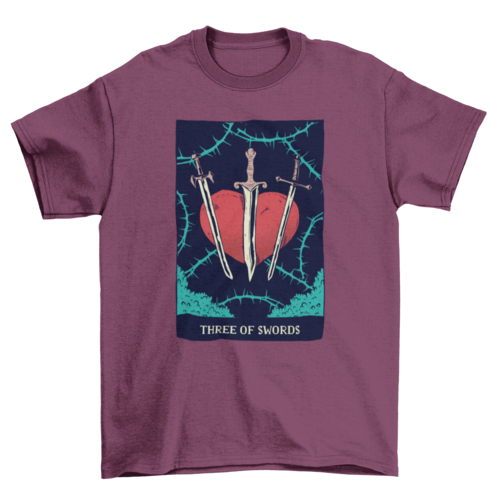 Swords Tarot Card T-Shirt | Binge T-shirt Shop