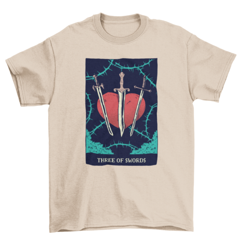 Swords Tarot Card T-Shirt | Binge T-shirt Shop