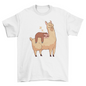Sleeping Sloth Riding Llama Illustration T-shirt | Binge T-shirt Shop