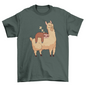 Sleeping Sloth Riding Llama Illustration T-shirt | Binge T-shirt Shop