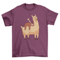 Sleeping Sloth Riding Llama Illustration T-shirt | Binge T-shirt Shop